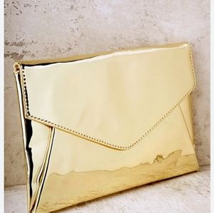 Lulus new image gold clutch with chain strap